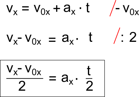  Mathematische Beweis hälfte der Zeit ist durchschnittliche Geschwindigkeit